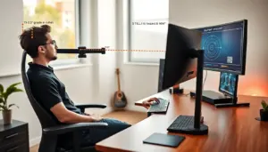 best monitor position for gaming
